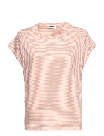 Ofeliaa Pretty Stripes T-shirts & Tops Short-sleeved Rosa ARMEDANGELS