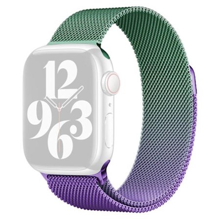 Apple Watch Series 41 mm - 40 mm - 38 mm klockarmband Gradient Magnetic Strap - Lila + Ljusgrön