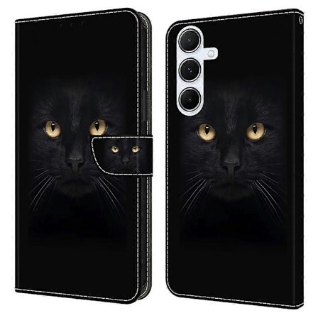 Samsung Galaxy A36 5G/A56 5G -kotelo magneettilukolla, 3D-kuvioitu nahkalompakko puhelinkotelo