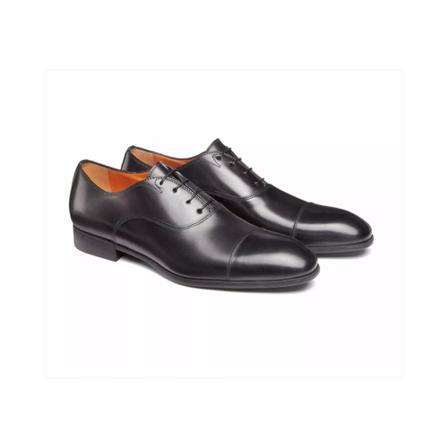 Santoni, Classic czarny shoe in elaches elaches Czarny, Mężczyzna, Rozmiar: 44 EU
