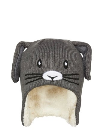 Sherpa Animal Hat Grey Kombi