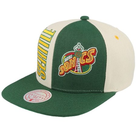 Mitchell & Ness - Beis snapback Gorra - Seattle Supersonics Pop Panel Hwc Off White/Green Snapback @ Hatstore
