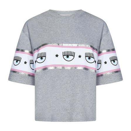 Chiara Ferragni Collection Women Clothing T-Shirts Polos Grey Aw22 Grå, Dame