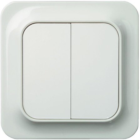 Schneider Electric Trend 183012700 Strömbrytare vit Dubbeltrapp, Strömbrytare & vägguttag
