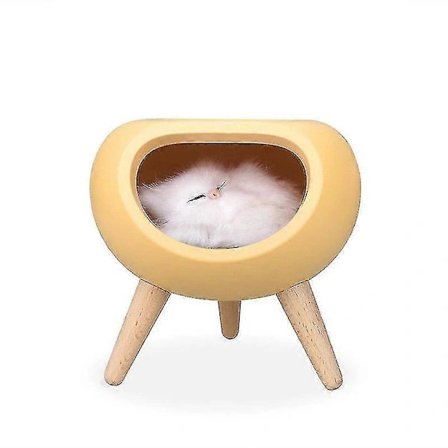 Natlampe, LED Trælampe Hytteatmosfære Lys USB-opladning Touch Maksimal Soveværelsesdekoration Gave Natlampe, gul