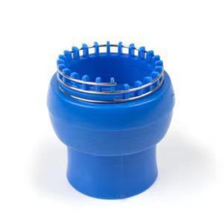 Mini stickmaskin, ergonomisk design säker mini virkning vävning maskin blå för resor