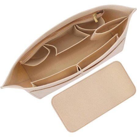 ING Håndtaske Organizer Indsats - Indvendig Taske Organizer til Håndtasker (2-pak) - Beige