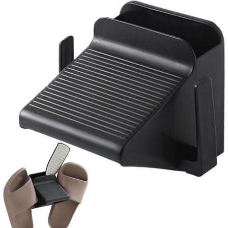 Svart Tøffelholder - Veggmontert Dusjtøffelorganisator | Veggmontert Skohylle for Soverom, Gang og Andre Rom