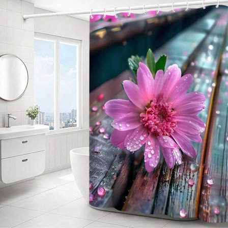 Kuvioidut suihkuverhot, vedenpitävät ja hajuttomat, valmistettu polyesteristä