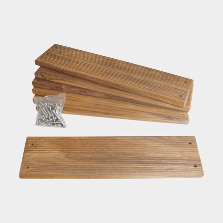 Voetstappen voor zwemladders 1852-Marine, teak, 7 treden, 45 cm, 11.5 cm