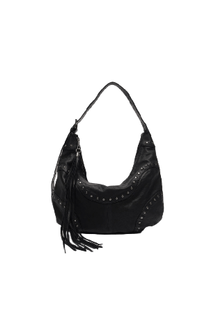 Nunoo Dagmar Rivet Washed w. Antique Silver Handväskor Dam Svart ONESIZE