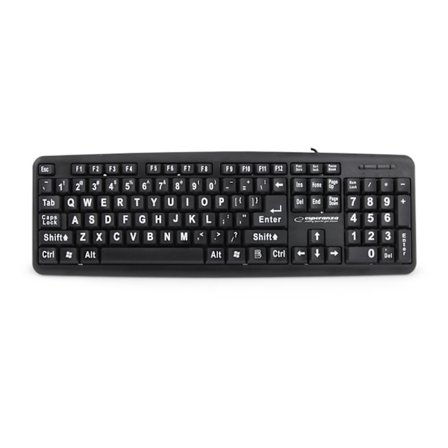 Esperanza Wired Big Letters Usb-tangentbord Florida