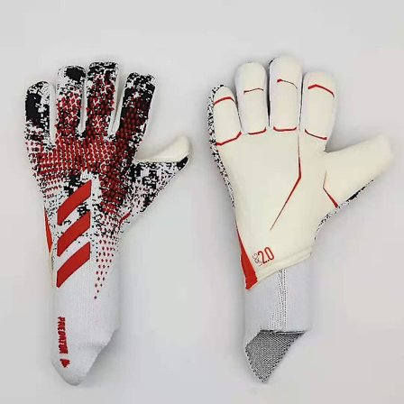 Fotbollsmålvaktshandskar halksäkra latexhandskar som är slitstarka Red-white