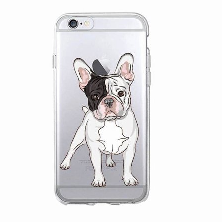 iPhone 12, 12 Pro & Max transparent skal hund franska bulldog