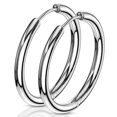 1 Par 25 mm Hoops örhängen i 316L kirurgiskt stål