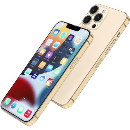 [full metallisk] Dummy Phone Display Modell kompatibel med Apple Iphone 13 Pro Max Icke-fungerande uppgraderad metallram 13Pro Max gold color screen