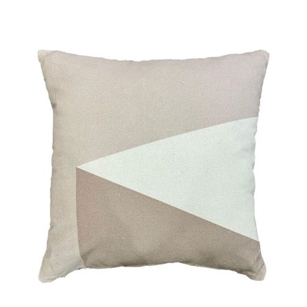 Dekorativ pude 45x45cm bomuld-polyester beige