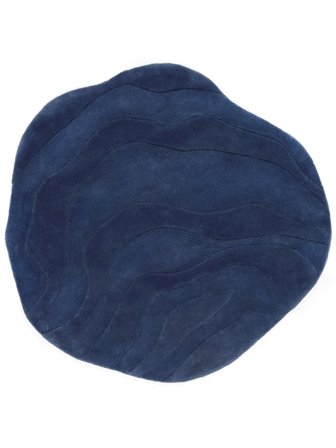 Barba Ø 150 Small Blue Wool Rug