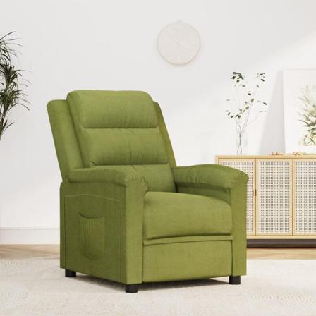 Vidaxl Reclinerfåtölj Ljusgrön Sammet Grön