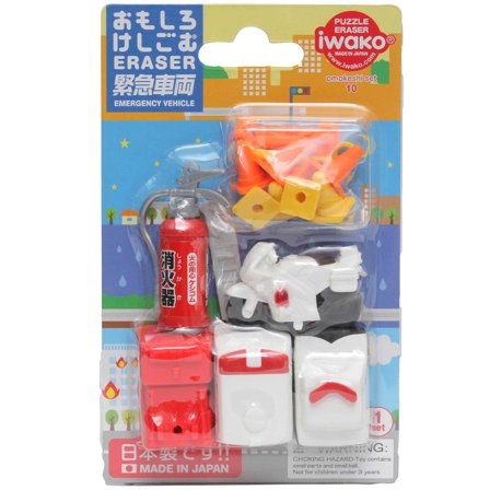 Iwako Puzzelgummen Noodvoertuigen