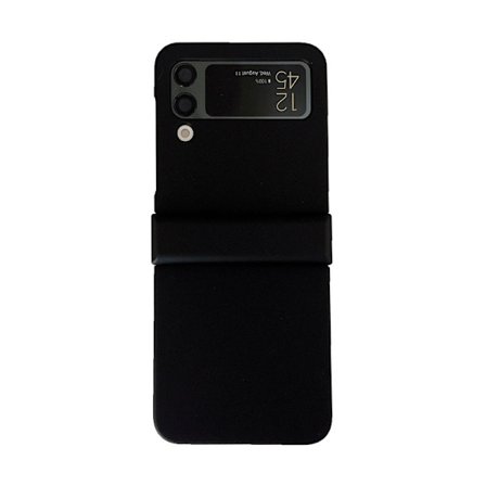 SAM Galaxy ZFlip 3, Solid Farge Telefondeksel, PC Telefondeksel (Svart)