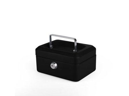 PAVO Kassaskrin 115x150x80mm svart - Lyreco - Kontorsmaterial - Arkivering och kontorsförvaring - Kassaskrin och tillbehör