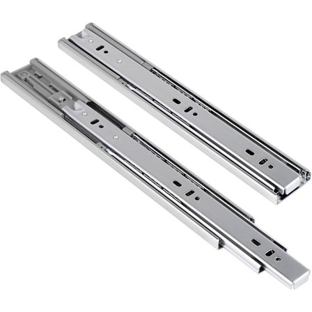 1 par selvlukkende skuffeskinner - kulelagerskinner 3-delt full utvidelse sidemontert maskinvare