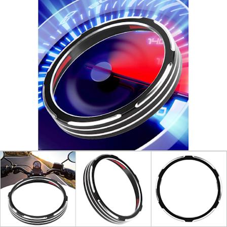 Deksel for speedometertrimring til motorsykkel 883 1200 Dyna Street Bob Low Rider Type B