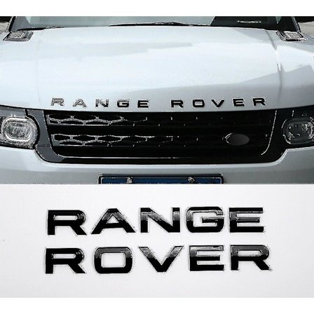 Range Rover Gloss Black Lettering Emblem Badge Fram eller Bak För Vogue Sport Evoque