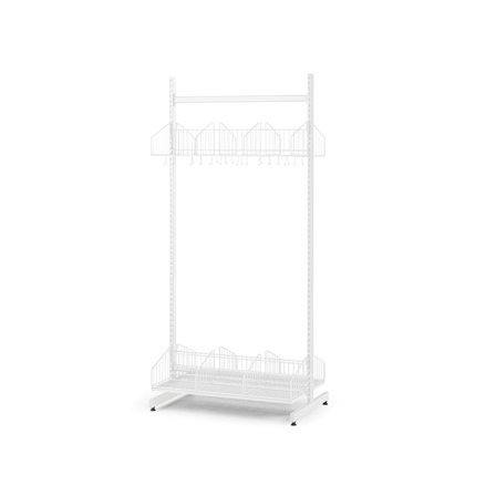 Floor standing cloakroom unit TRÅD, basic unit, 900x2000 mm, white