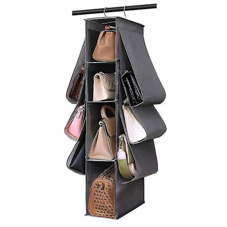 Dww-Håndveskeoppbevaringsstativ 10 romspose Hengende garderobesystem for hatt Klær Sko