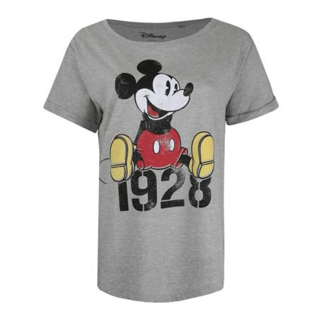Disney Mickey Mouse Års T-shirt Dam/dam L Sportgrå