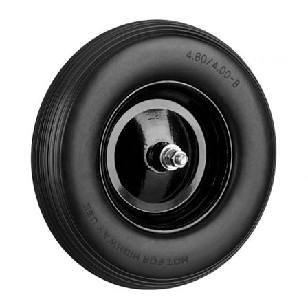 Skottkärra hjul av massivt gummi med axel