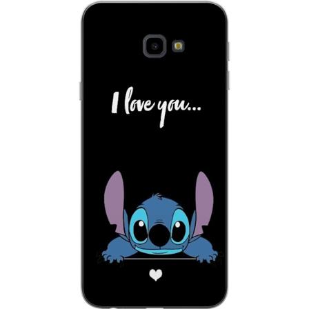 Samsung Galaxy J4+ Gennemsigtig cover Stitch Jeg Elsker Dig