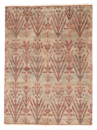 Hand Knotted Oushak Indo Rug 300X399 Wool Brown/Orange Large