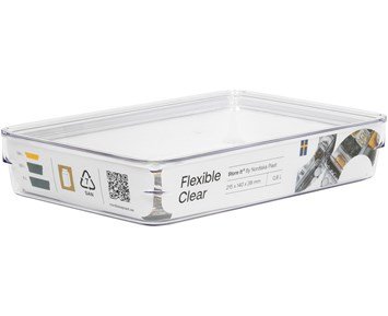 Nordiska Plast Förvaringslåda Flexible Clear 0,8L Inkl lock - Förvaringslåda Flexible Clear med lock, 0,8 L