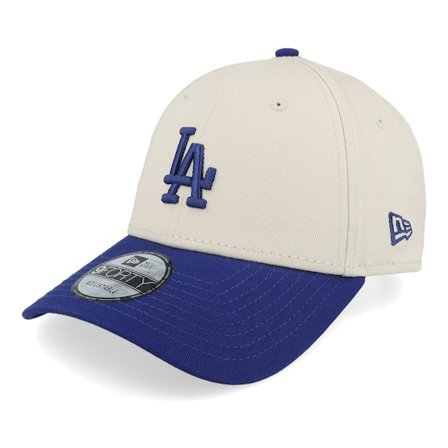 New Era - MLB Beige adjustable Lippis - Los Angeles Dodgers Colour Block 9FORTY Stone/Royal Adjustable @ Hatstore