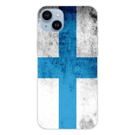 Tryckt silikonfodral som är kompatibelt med Apple iPhone 14 Plus Marseille flagga Transparent