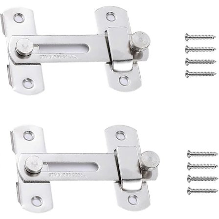 Flip Dørlås Dørhaspe Lås Buet Dørspenne Spesiell Dørlås Skyvelås Låvedør Lås Kjæledyrport Lås Dørhaspe Rustfritt Stål Skruer B cy