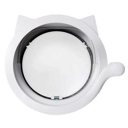 Kattelem, Støjsvage kæledyrslemme, Katteklap, Roterende 4-vejs kattelem til indendørs og udendørs døre, Egnet til vinduer og vægge, Hvid Hvid S