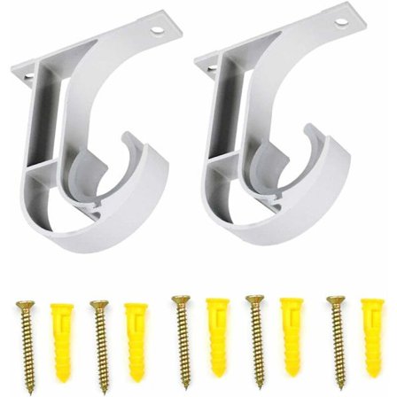 2 st väggmonterade gardinstångsbeslag Gardinstångsbeslag Takfästen Zinklegering Garderobsstångsbeslag för sovrum Vardagsrum Gardinstång