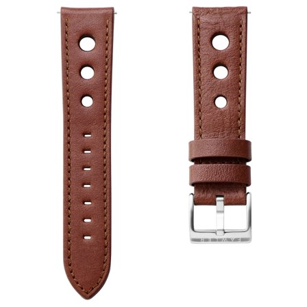 Brown Top-grain Leather Racing Straps for Men - Watch straps