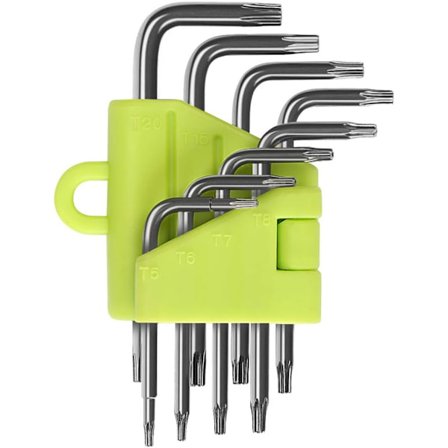 Offset Torx-nycklar, 8-delad Torx-insexnyckelsats, stjärnskruvmejsel