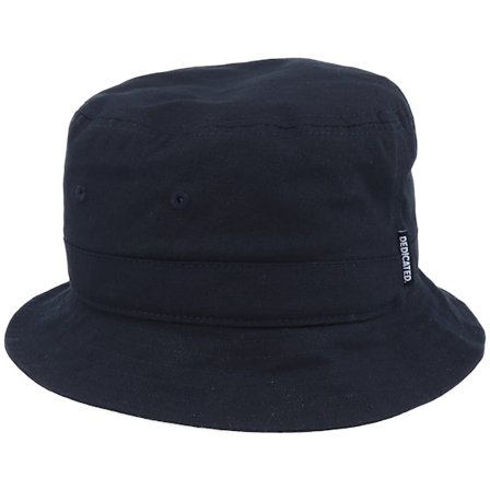 Dedicated - Svart bucket Hatt - Bucket Hat Logo Black Bucket @ Hatstore