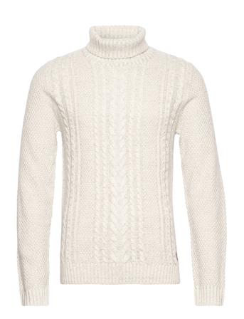 Jjcraig Knit Roll Neck Pre White Jack & J S