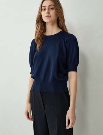Minus Liva Strik T-Shirt - Navy - S