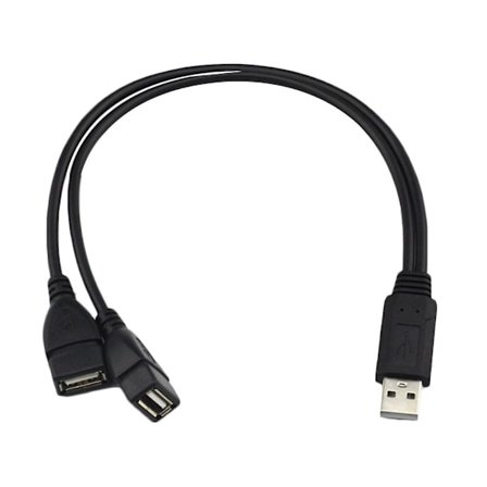 Usb 2.0 A 1 hane till 2 dubbla hon datahubb Usb laddningsström Y