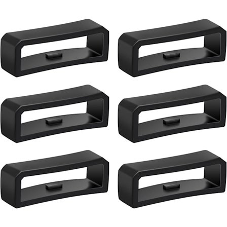6 stk 22 mm Silikon Armbåndsfeste Spenne, Klokkearmbåndsfiksering