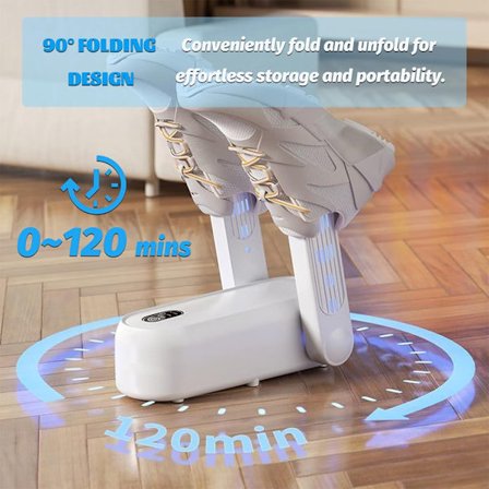 Sko Tørretumbler, Handske Tørretumbler og Støvlevarmer Varmeblæser, med Intelligent Timer til Arbejdsstøvler Ski Sneakers 90° Bøjelig Justerbar