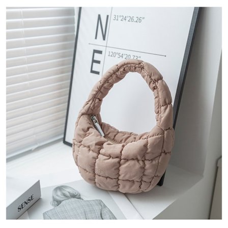 Rutet skulderveske Puffy veske KHAKI